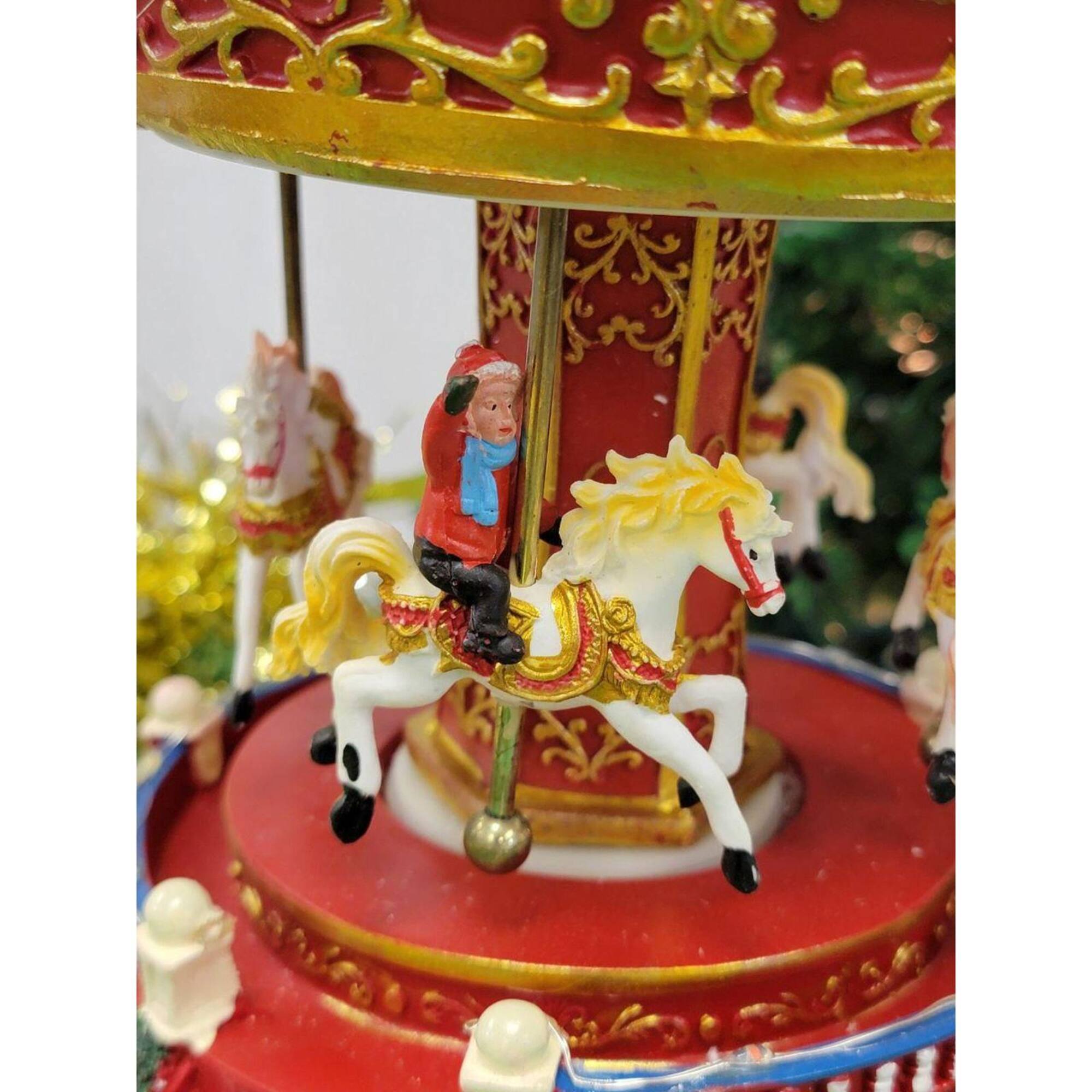 20" Christmas Village Carousel with LED Lights